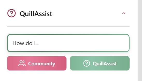 QuillAssist assistant helping with embroidery design